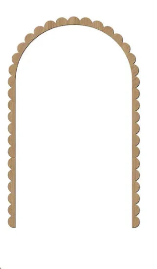 Modern Wooden Wall Arch Decor – Scalloped DIY Wall Panel Accent Rustic & Boho Style