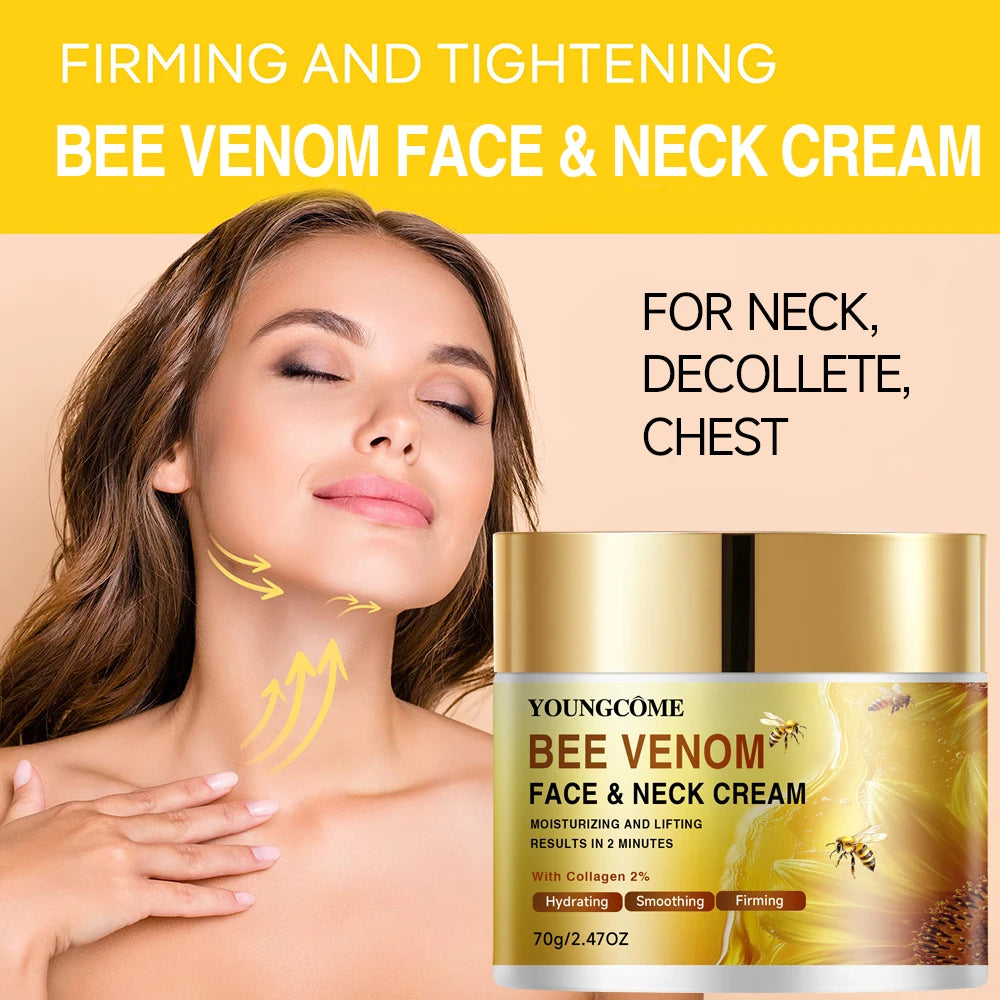 40/70g Bee Venom Face Neck Cream - Daily Moisturizing Firming Skin Smoothing Lifting Care for All Skin Types