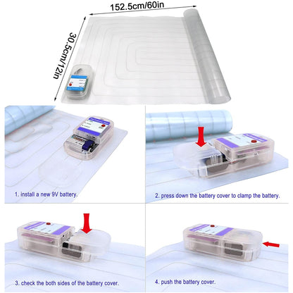 Pet Training Shock Mat for Cats & Dogs – Keep Pets Off Counters Furniture & Beds