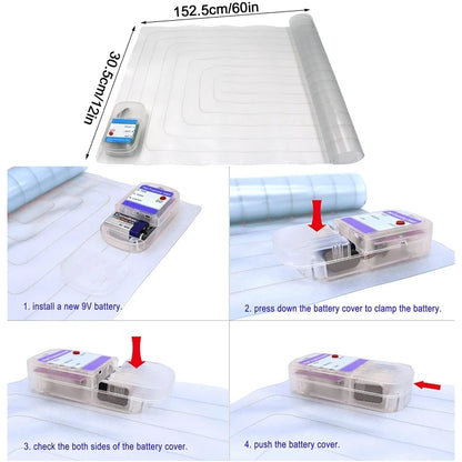 Pet Training Shock Mat for Cats & Dogs – Keep Pets Off Counters Furniture & Beds