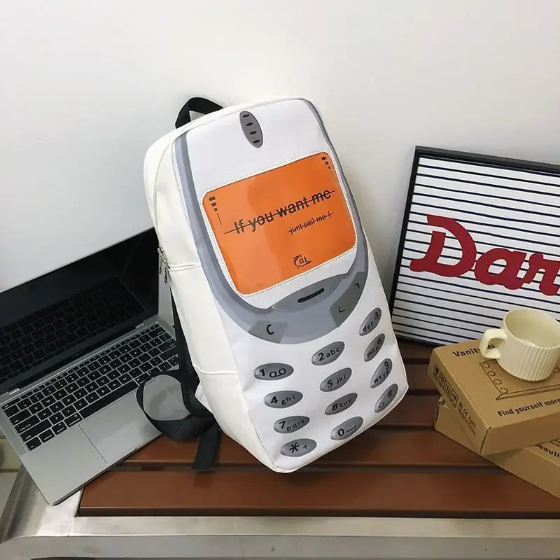 Unisex Splashproof Nylon Backpack with Mobile Phone Pocket – High-Capacity Casual Street Style Bag