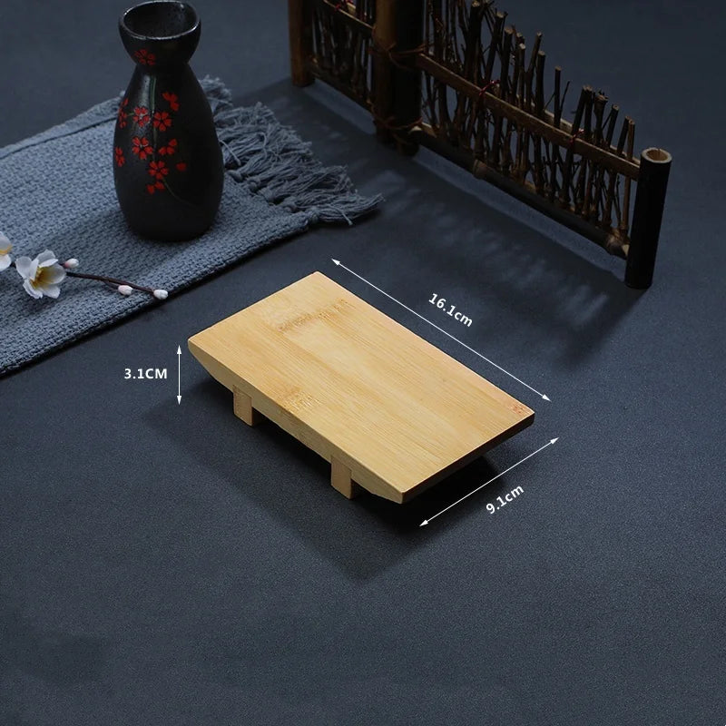 Bamboo Sushi Serving Board – Japanese Sashimi Boat Plate Tray