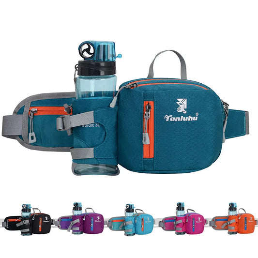 Running Waist Belt with Water Bottle Pouch