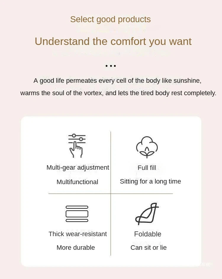 4-in-1 Adjustable Chaise Lounge Sofa Bed with Pillow – 15-Position Floor Lounger