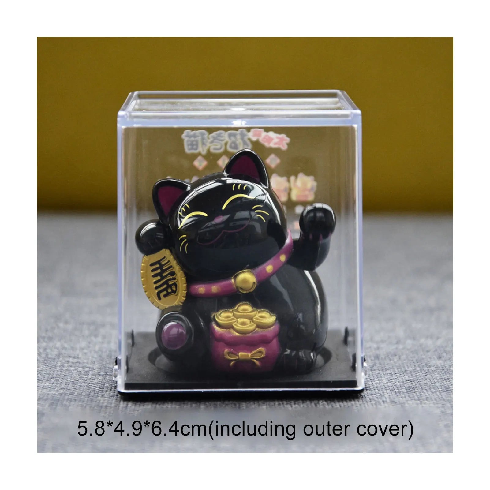 Solar Powered Maneki Neko Lucky Cat – Waving Fortune Cat Decor