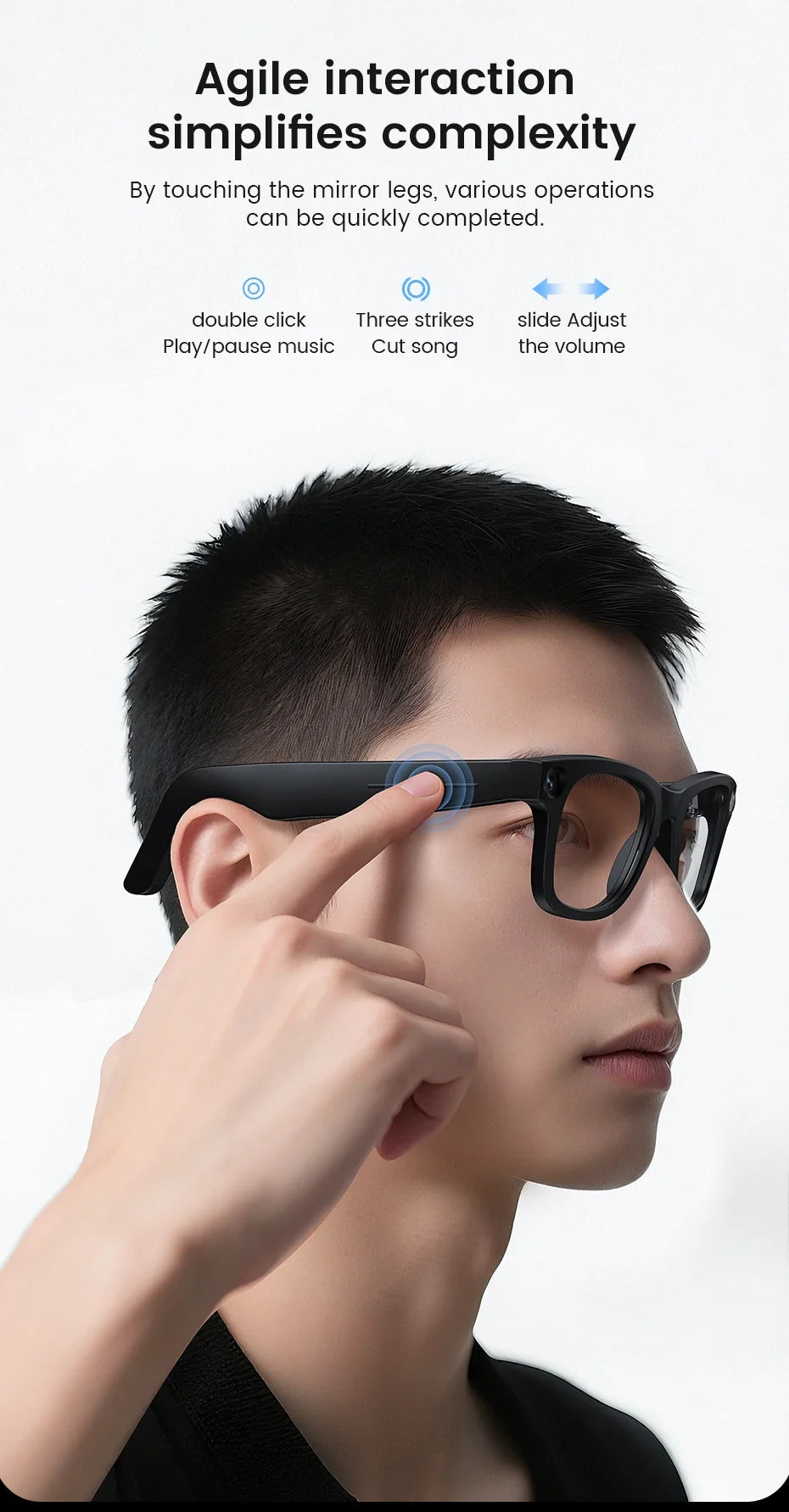 2026 Al Smart Glasses 4K HD Video 800MP Camera WiFi Transfer  Chat GPT VoiceAssistant BT Call with  Charging Case