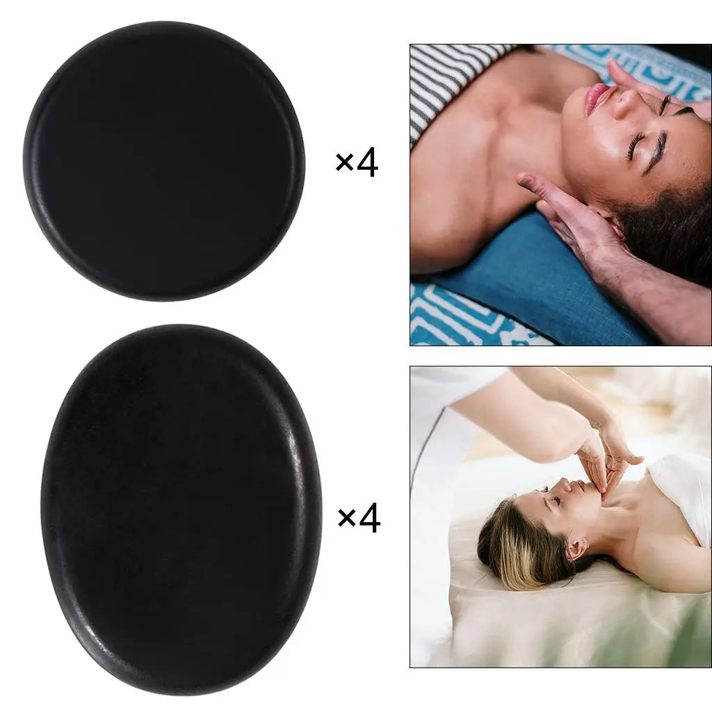 4PCS Hot Stone Massage Set – Jade & Basalt Relaxation Kit