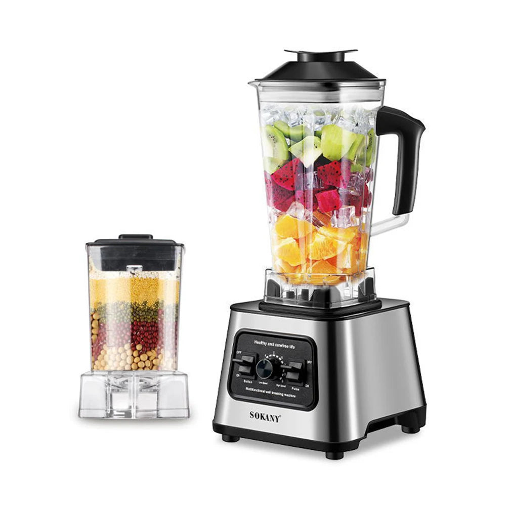 6000W High Power Commercial Blender Heavy Duty Smoothie Ice Crusher Food Processor BPA Free Kitchen Blender