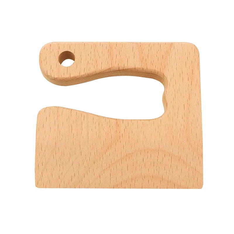 Wooden Cutter Kids Cute Shape Knife Kitchen Tools Fruit Vegetable Cutter For Children Safe Kitchen Cutting Toy DIY Tools