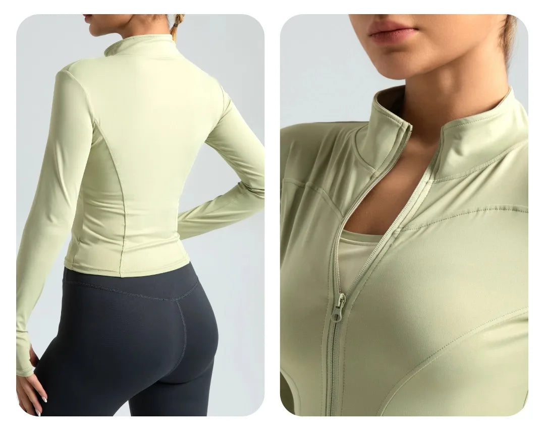 Women’s Breathable Quick-Dry Long Sleeve Yoga & Workout Top for Fitness and Running