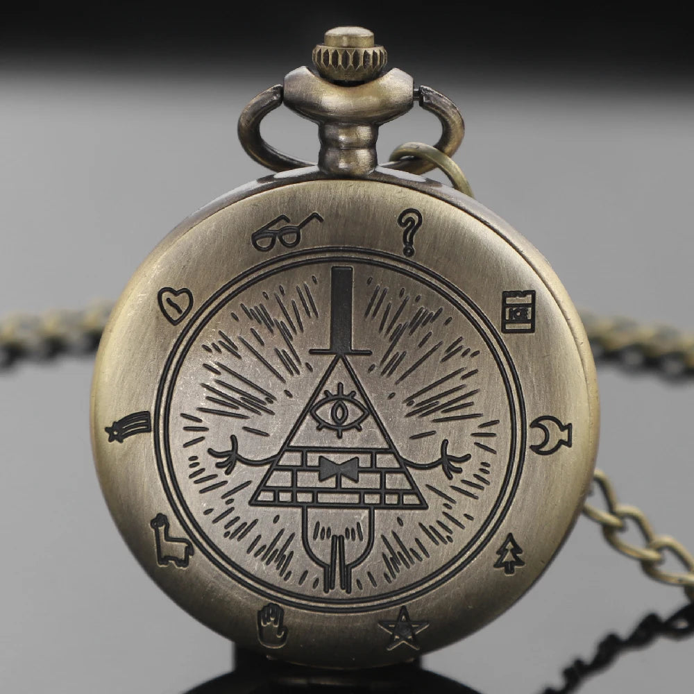 Vintage Brass Pocket Compass – Pyramid Eye Navigation Compass