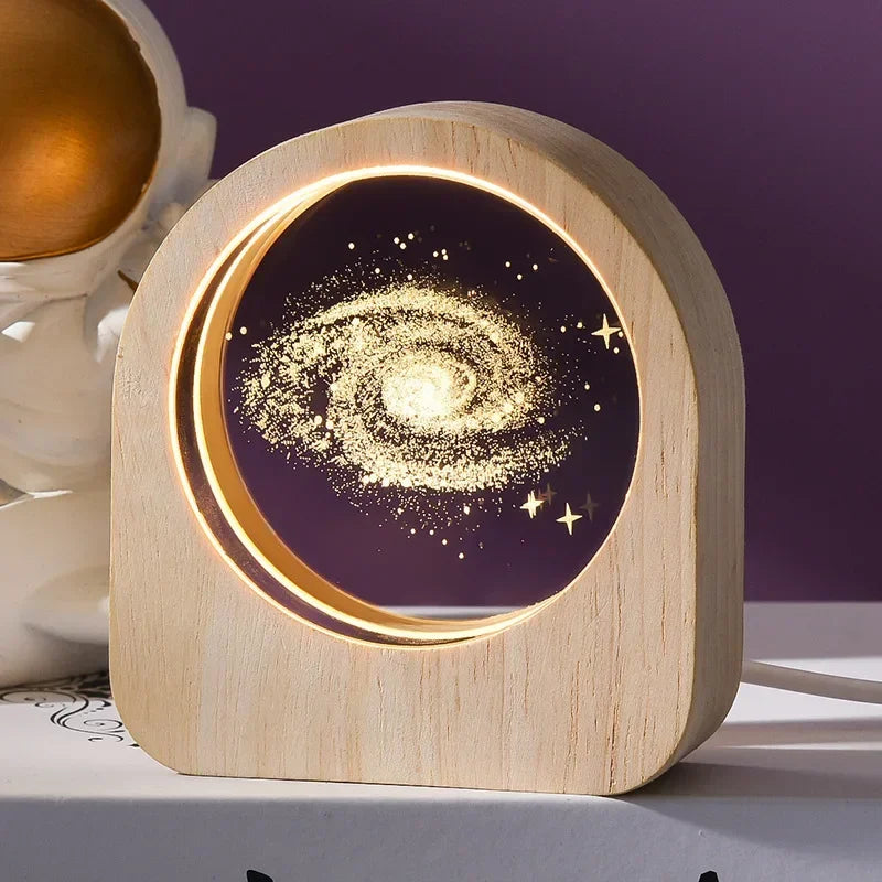 3D Crystal Glass Solar System Desktop Decoration – Astronomy Gift for Home or Office