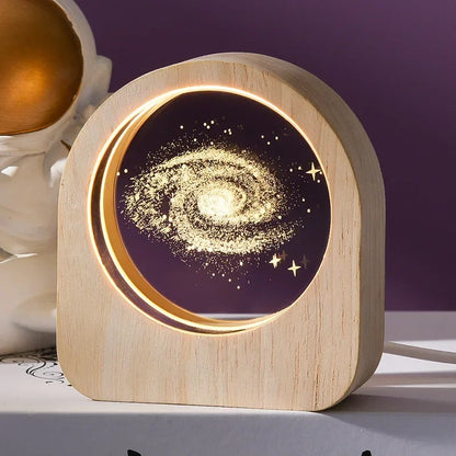 3D Crystal Glass Solar System Desktop Decoration – Astronomy Gift for Home or Office