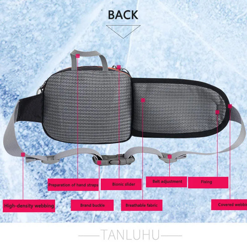 Running Waist Belt with Water Bottle Pouch