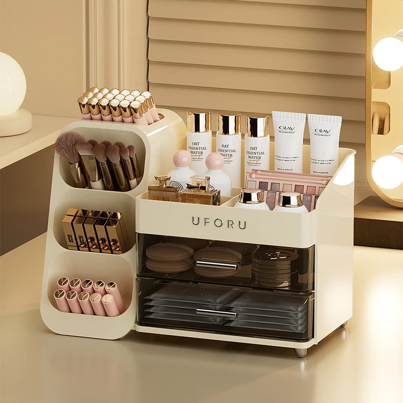 Uforu Back-to-School Cosmetics Storage Box – Large Multifunctional Organizer for Students