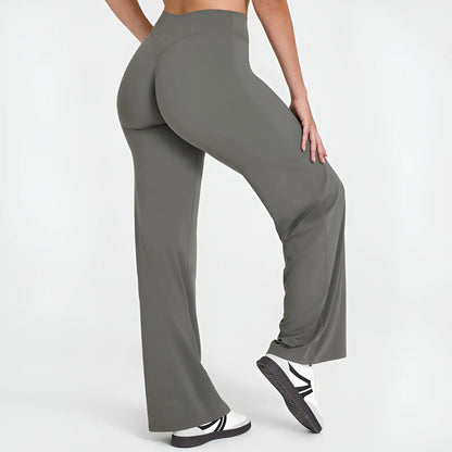 Women’s Straight-Leg Yoga Pants – Soft Mid-Waist Activewear