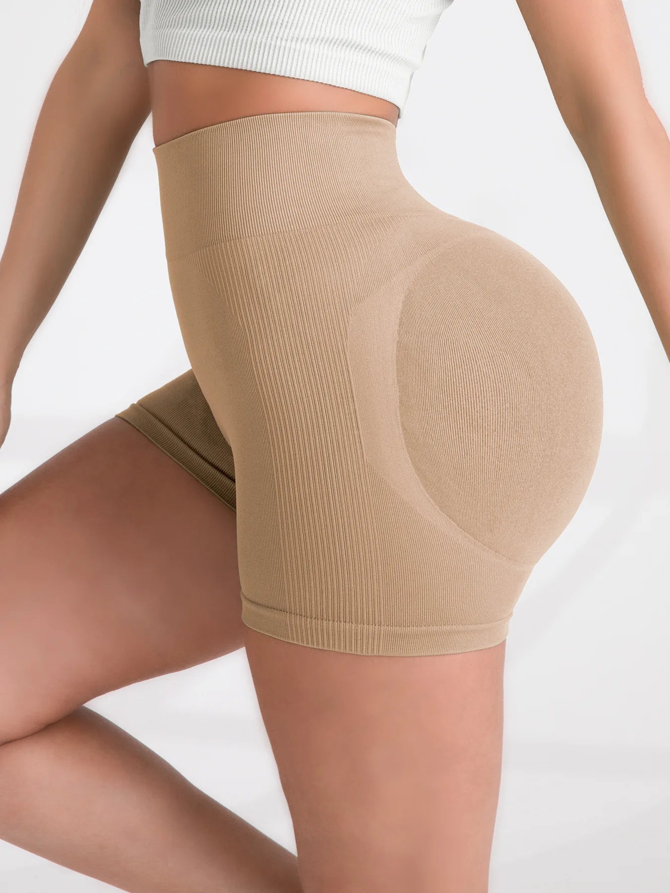 High Waist Women’s Seamless Yoga & Gym Shorts – Push Up Fitness Cycling & Jogging