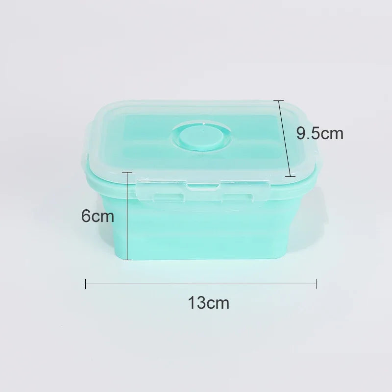 Collapsible Silicone Food Storage Containers – Stackable Lunch Box with Lid