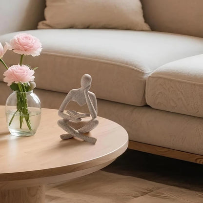 Abstract Thinker Sculpture Figurine – Modern Resin Home & Bookshelf Decor