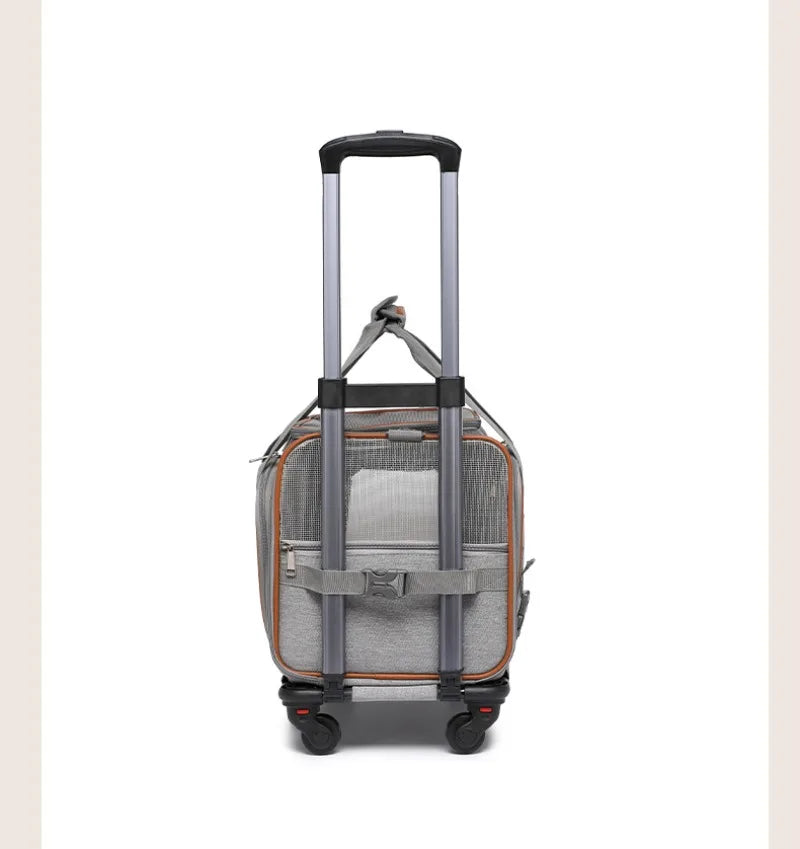 Pet Outdoor Suitcase Expandable Cat Bag Portable Pet Trolley Case Large Capacity Handbag Dog Cat Bag Car Bag Dog Travel Case