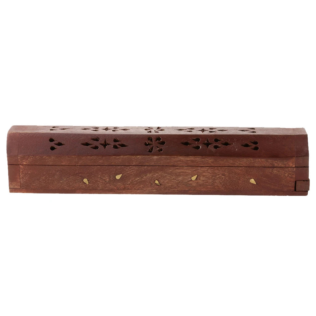 Wooden Incense Holder – Hollow Out Ash Catcher for Stick & Cone