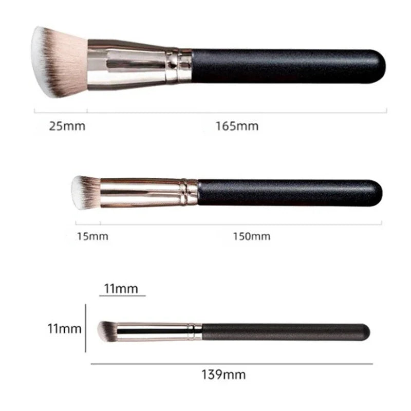 Angled Foundation & Concealer Makeup Brush for Seamless Liquid and Cream Coverage