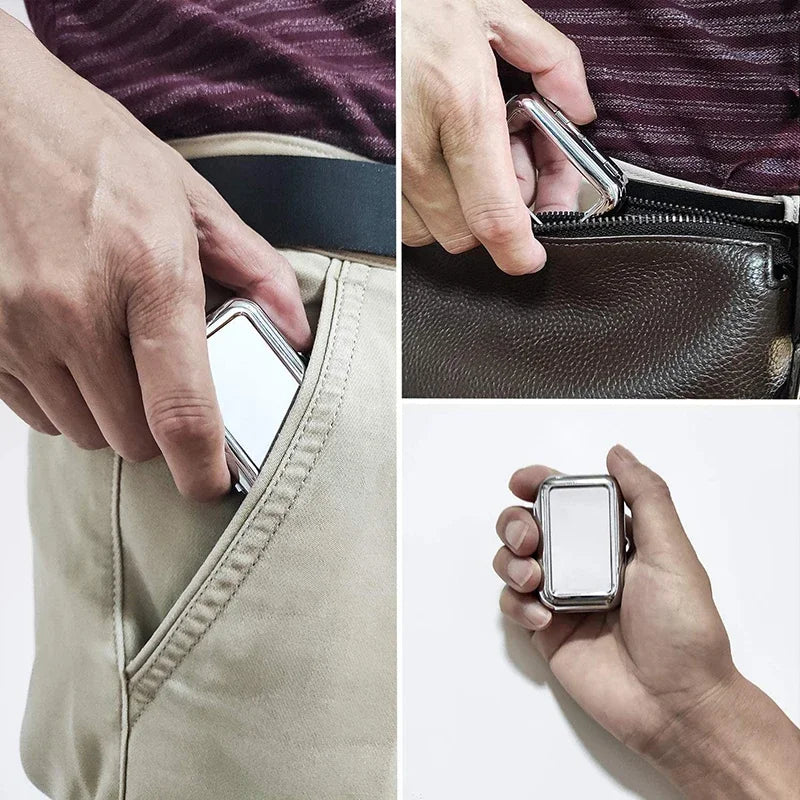 Portable Mini Metal Car Ashtray with Lockable Lid – Travel & Desktop Pocket Ashtray