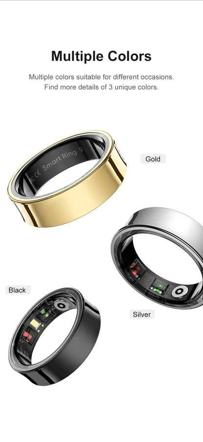 Smart Health Tracking Ring with Charging Case