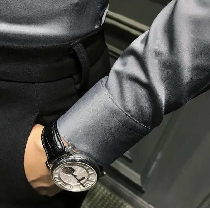 Men’s Long Sleeve Shirt – Elegant & Casual for Office and Everyday