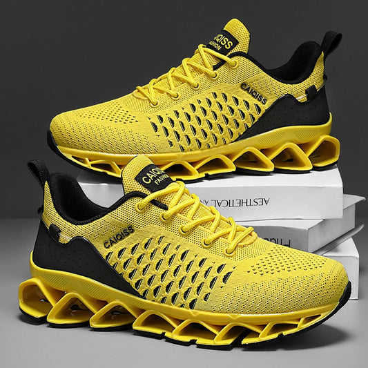 Men’s Lightweight Breathable Running Sneakers – Shock-Absorb Gym & Casual Shoes