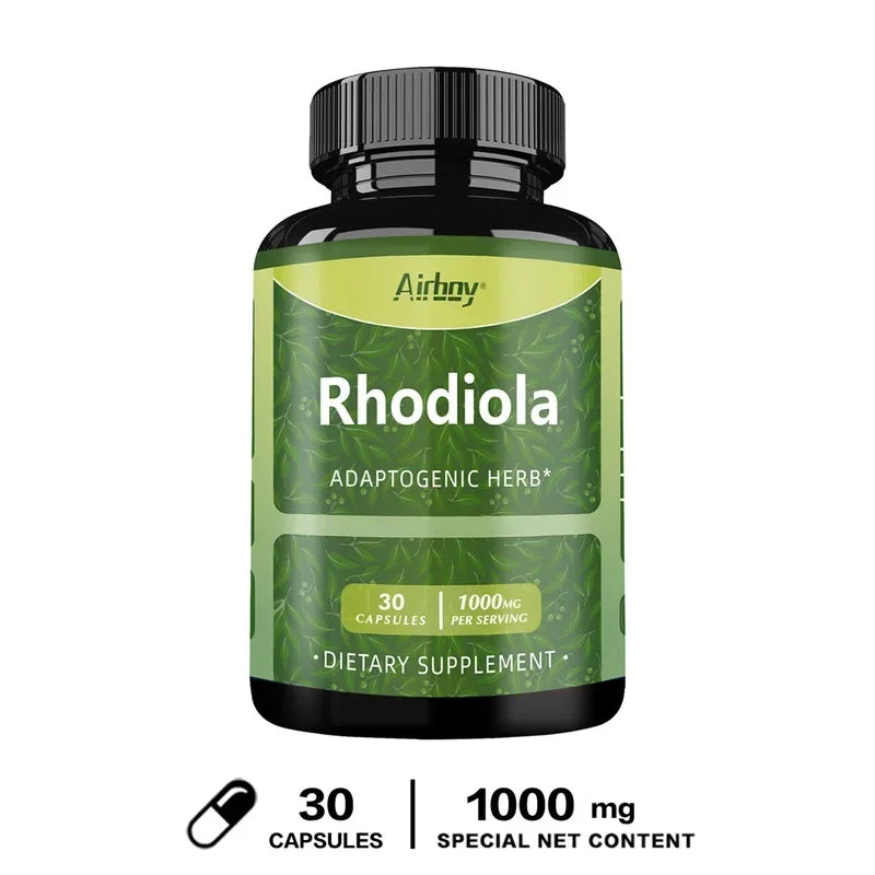 Rhodiola Supplement - Improves Athletic Performance, Endurance, Mood and Motivation, Relieves Anxiety & Improves Mood