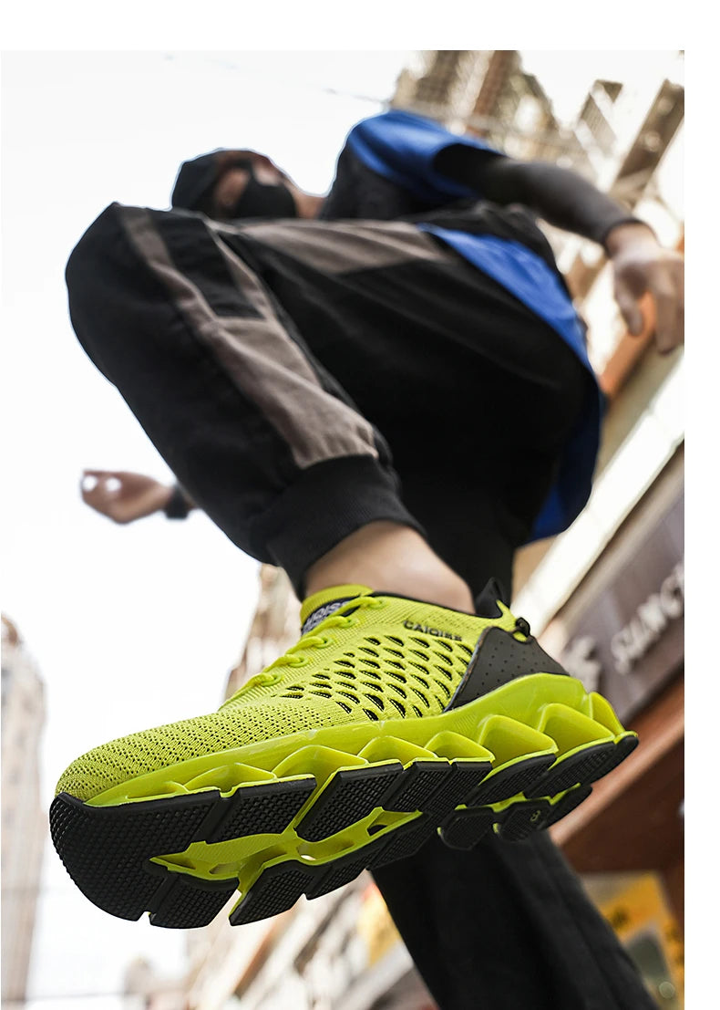 Men’s Lightweight Breathable Running Sneakers – Shock-Absorb Gym & Casual Shoes