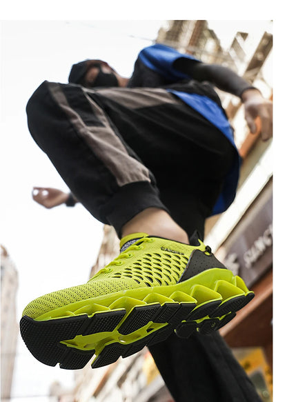 Men’s Lightweight Breathable Running Sneakers – Shock-Absorb Gym & Casual Shoes