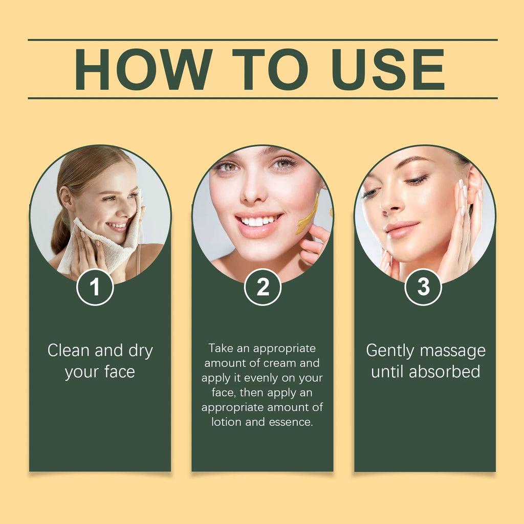 Bee Venom Anti-Wrinkle Skin Care Set Anti-Aging Serum Firming Lifting Peptides Lotion Deep Moisturizing Nourishing Facial Cream