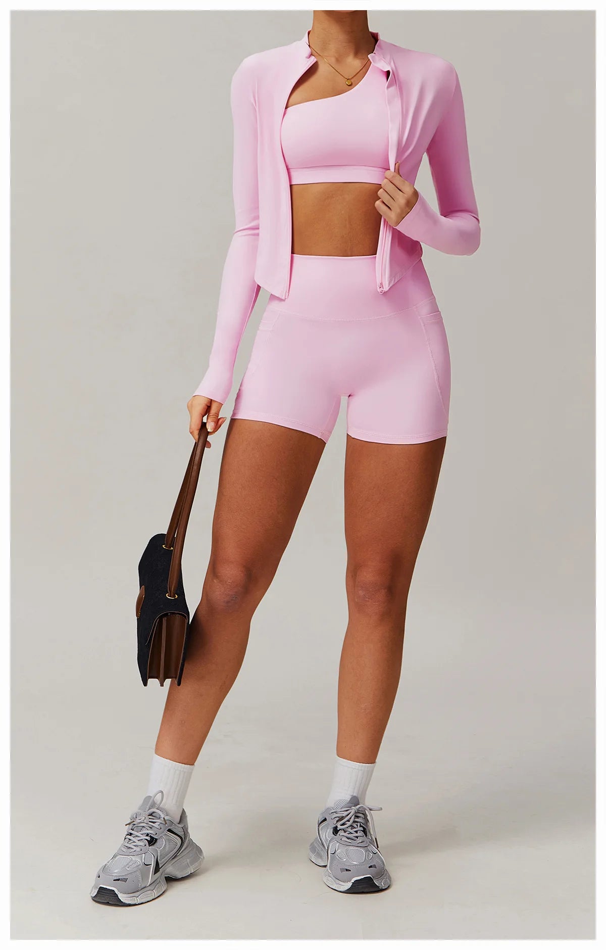 Women’s Slim Fit Zipper Jacket – Long Sleeve Fast-Dry Yoga & Fitness Top