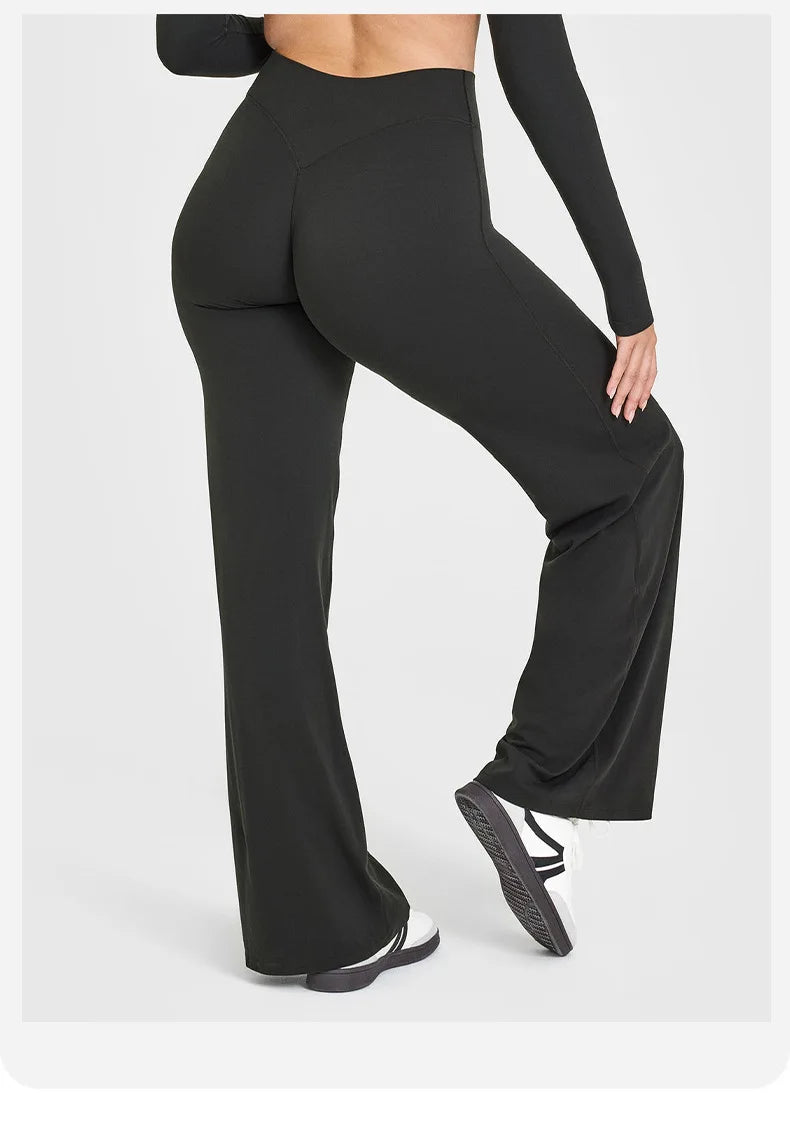 Sports straight-leg pants for women without embarrassment wide-leg pants yoga breathable fitness clothing versatile casual pants