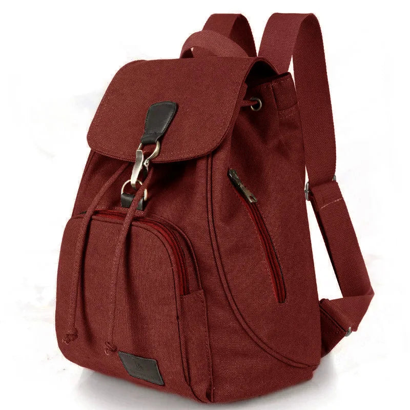 Large Capacity Women’s Canvas Backpack – Casual Vintage Travel & Outdoor Bag