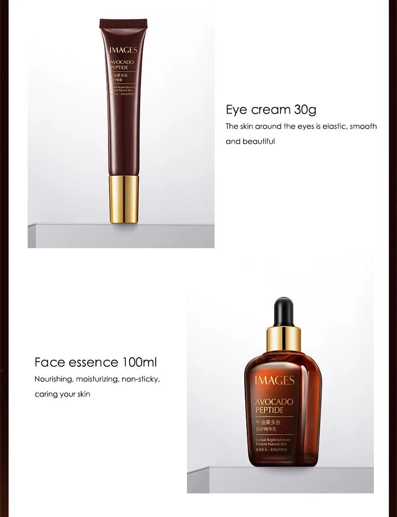 5-Piece Avocado Skincare Set – Moisturising Face Cream Serum Cleanser & Eye Care