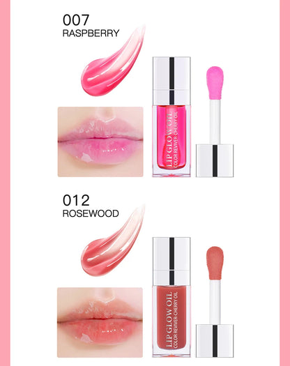 Hydrating Pink Lip Oil Gloss – Moisturising & Plumping Lip Treatment Soft & Nourished Lips