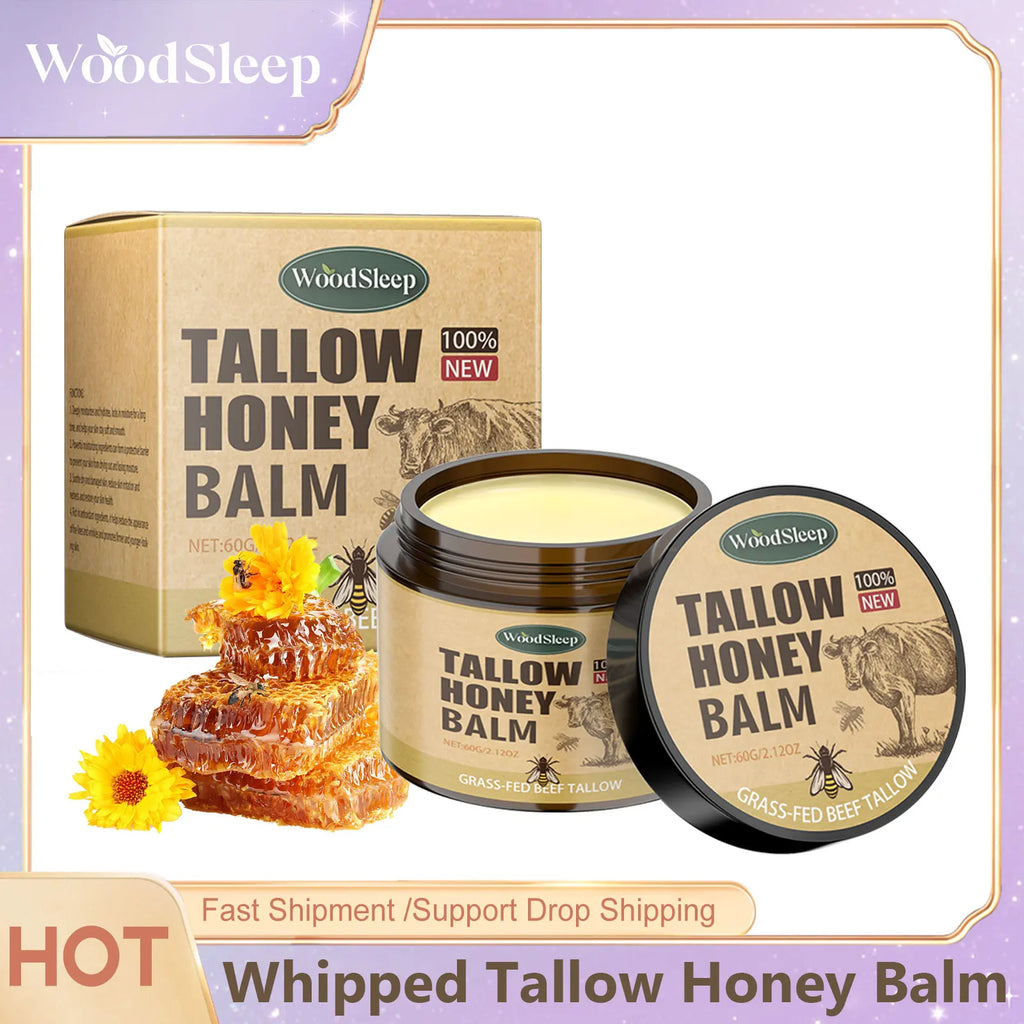 Beef Tallow Honey Balm – Organic Face & Body Moisturizer