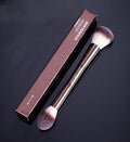 Double-Ended Makeup Brush for Powder & Blush with Metal Handle and Storage Box