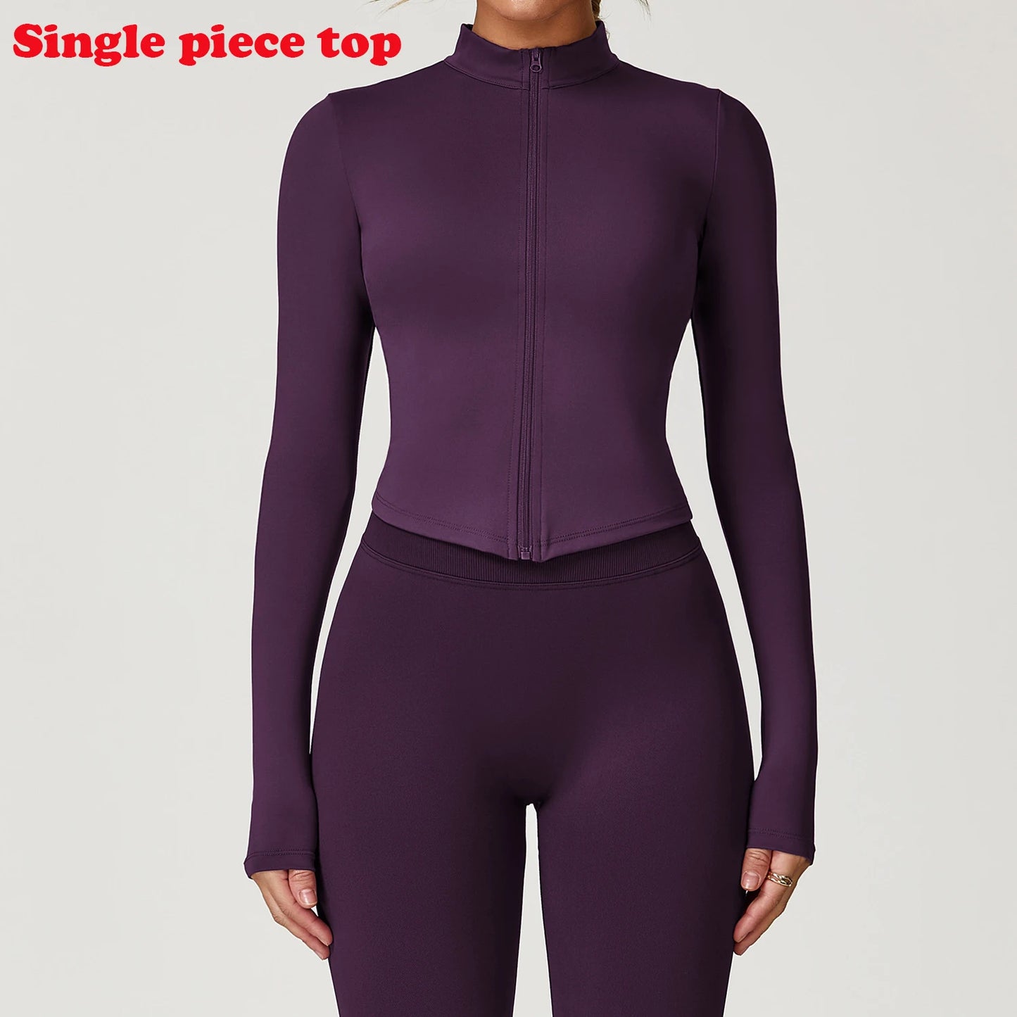 Women’s Slim Fit Zipper Jacket – Long Sleeve Fast-Dry Yoga & Fitness Top