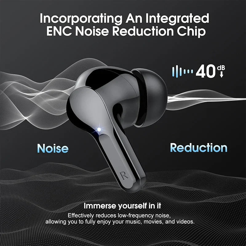 Wireless Bluetooth 5.3 Earbuds – Noise Cancelling, LED Display, 48H Playtime, Waterproof
