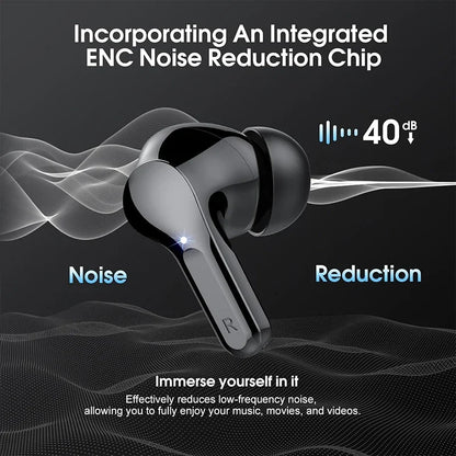 Wireless Bluetooth 5.3 Earbuds – Noise Cancelling, LED Display, 48H Playtime, Waterproof