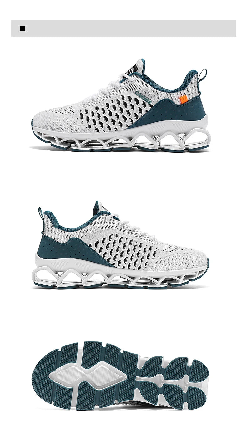 Men’s Lightweight Breathable Running Sneakers – Shock-Absorb Gym & Casual Shoes