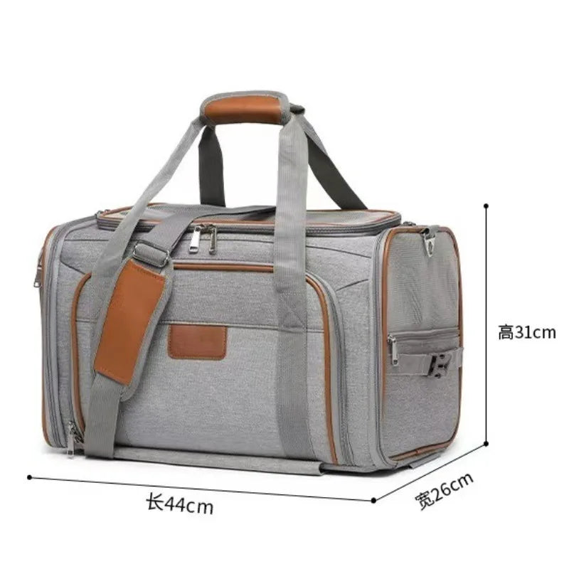 Pet Outdoor Suitcase Expandable Cat Bag Portable Pet Trolley Case Large Capacity Handbag Dog Cat Bag Car Bag Dog Travel Case