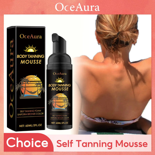 Tanning Accelerator Mousse – Natural Self Tanner & Body Bronzer for a Sun-Kissed Glow