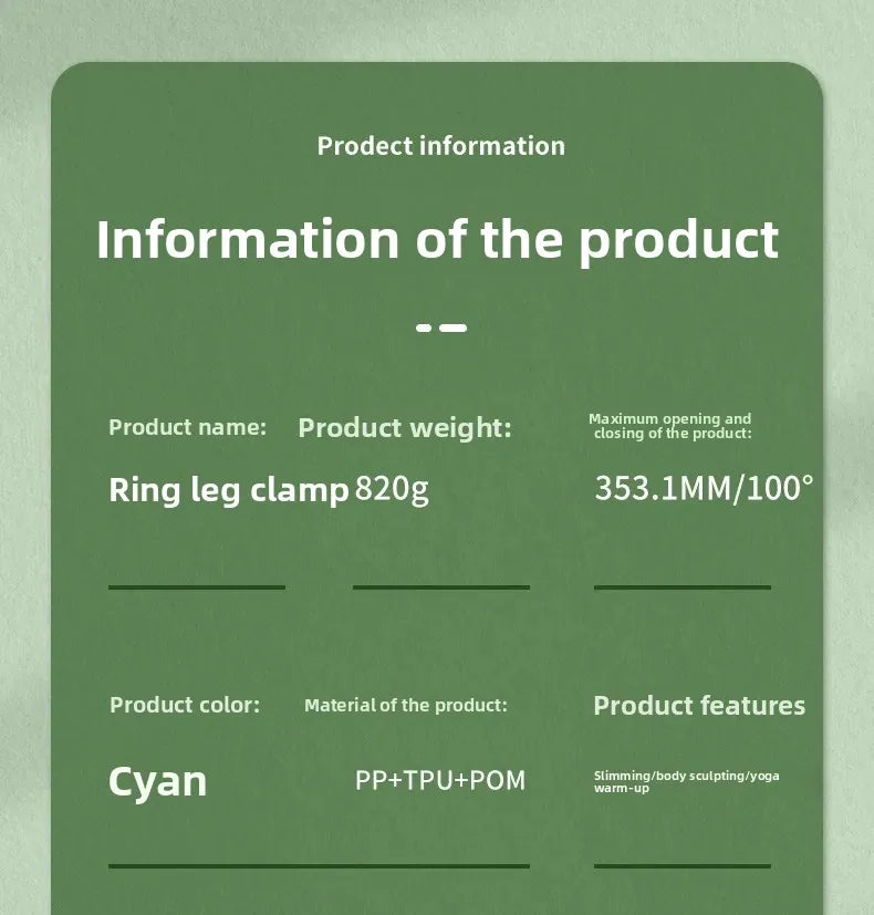 Ring Leg Massager Massage Roller Detachable Handles for Full Body Neck Shoulder Abdominal Muscle Slimming Relaxation