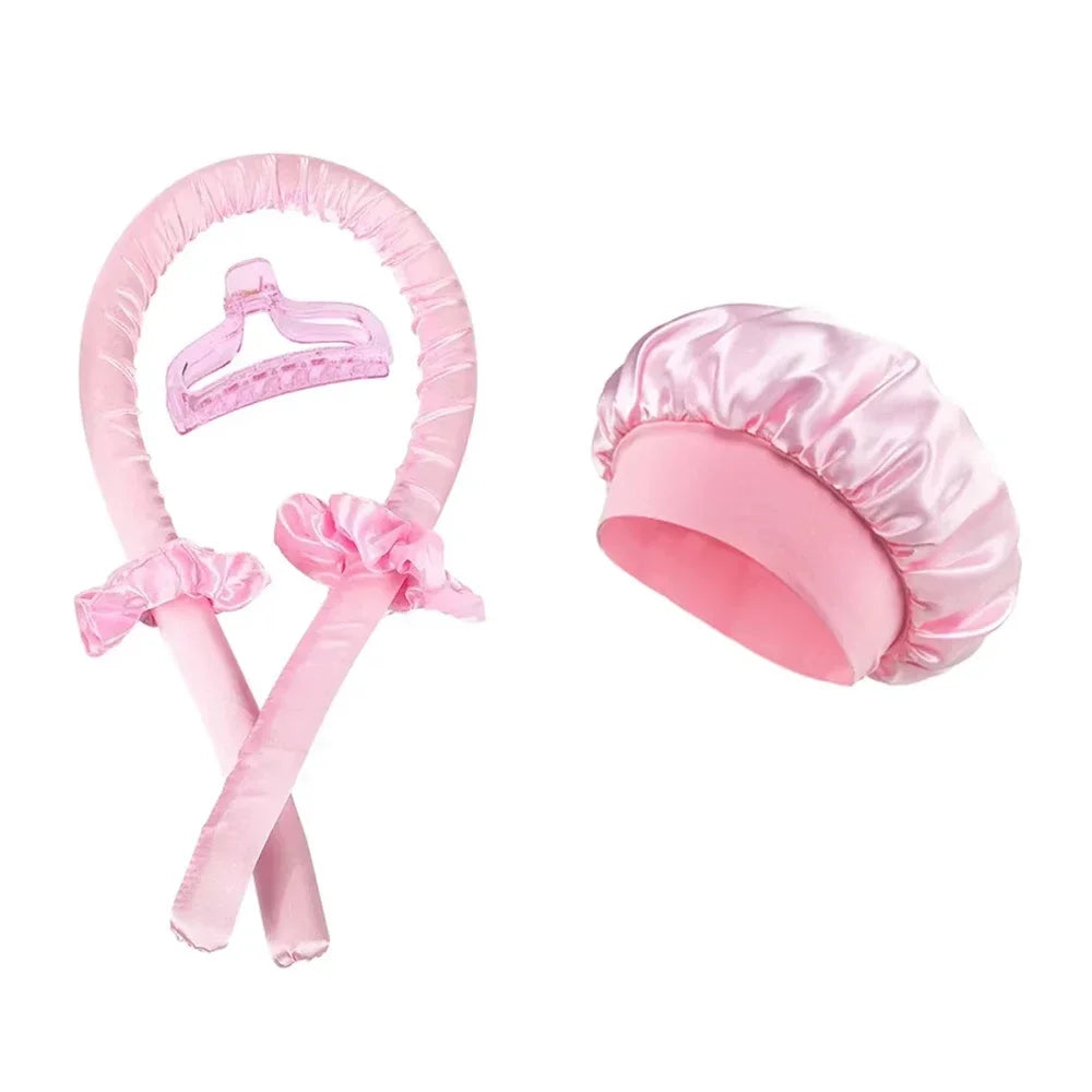 Heatless Curling Rod Night Cap – Soft Headband Hair Rollers for No-Heat Styling