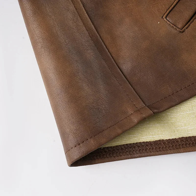 Street Style Spice Girls Fashion New Sexy Brown Pu Leather Super Shorts Women Low Waist Tight Hip Wrap Hot Pants